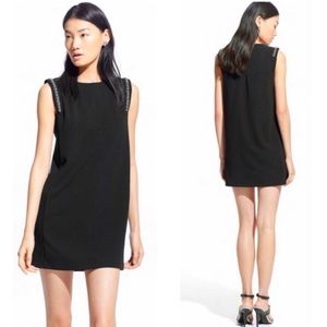 Black Retro Sleeveless Shift Mini Dress